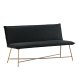 VENTURE DESIGN Pippi 2 pers. sofa - sort fljl og kobber stl