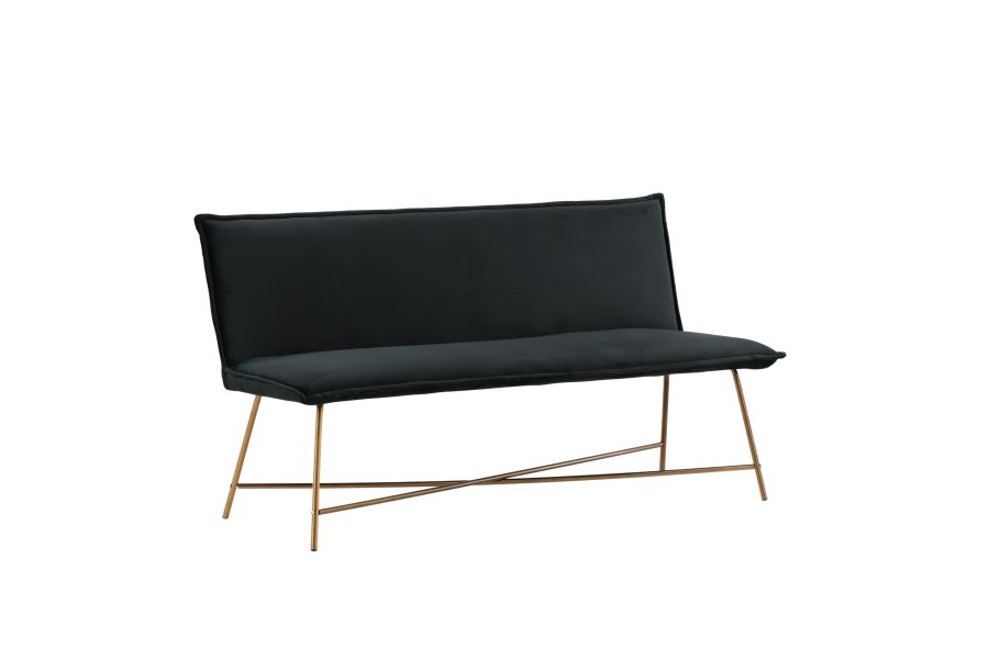 VENTURE DESIGN Pippi 2 pers. sofa - sort fljl og kobber stl