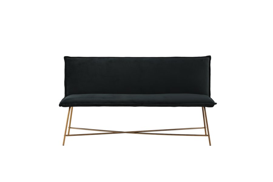 VENTURE DESIGN Pippi 2 pers. sofa - sort fljl og kobber stl
