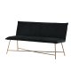 VENTURE DESIGN Pippi 2 pers. sofa - sort fljl og kobber stl