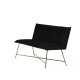 VENTURE DESIGN Pippi 2 pers. sofa - sort fljl og kobber stl