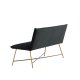 VENTURE DESIGN Pippi 2 pers. sofa - sort fljl og kobber stl