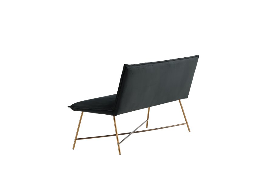 VENTURE DESIGN Pippi 2 pers. sofa - sort fljl og kobber stl