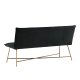 VENTURE DESIGN Pippi 2 pers. sofa - sort fljl og kobber stl