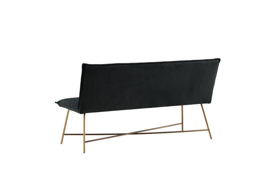 VENTURE DESIGN Pippi 2 pers. sofa - sort fljl og kobber stl