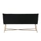 VENTURE DESIGN Pippi 2 pers. sofa - sort fljl og kobber stl