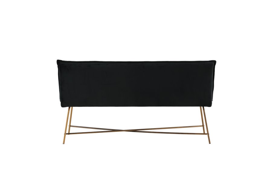 VENTURE DESIGN Pippi 2 pers. sofa - sort fljl og kobber stl