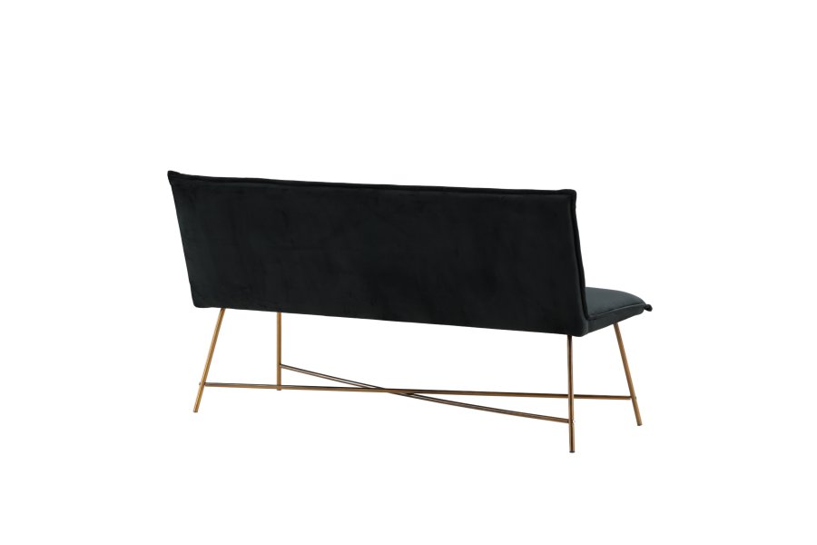 VENTURE DESIGN Pippi 2 pers. sofa - sort fljl og kobber stl