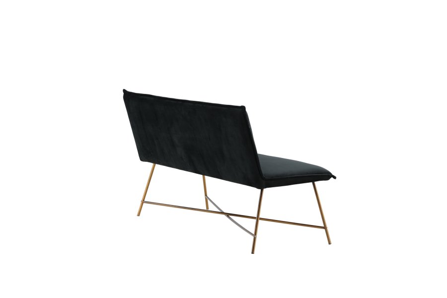 VENTURE DESIGN Pippi 2 pers. sofa - sort fljl og kobber stl
