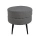 VENTURE DESIGN Pot puf, rund - gr bamsestof polyester og sort stl (40)