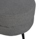 VENTURE DESIGN Pot puf, rund - gr bamsestof polyester og sort stl (40)