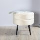 VENTURE DESIGN Pot puf, rund - beige fljl og sort stl (40)
