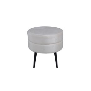 VENTURE DESIGN Pot puf, rund - beige fljl og sort stl (40)
