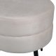 VENTURE DESIGN Pot puf, rund - beige fljl og sort stl (40)
