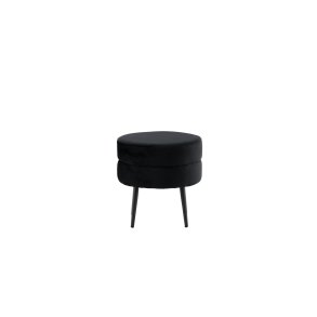 VENTURE DESIGN Pot puf, rund - sort fljl og sort stl (40)