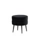 VENTURE DESIGN Pot puf, rund - sort fljl og sort stl (40)