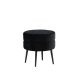 VENTURE DESIGN Pot puf, rund - sort fljl og sort stl (40)