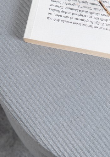 VENTURE DESIGN Pot puf, rund - gr fljl og sort stl (40)