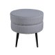 VENTURE DESIGN Pot puf, rund - gr fljl og sort stl (40)