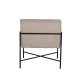 VENTURE DESIGN Rakel lnestol - beige bamsestof polyester og sort stl