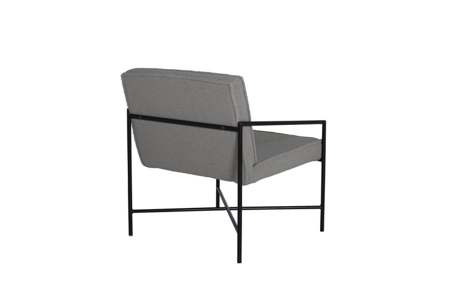 VENTURE DESIGN Rakel lnestol - gr bamsestof polyester og sort stl