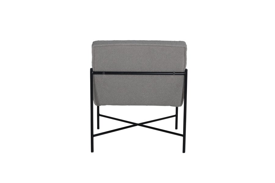 VENTURE DESIGN Rakel lnestol - gr bamsestof polyester og sort stl