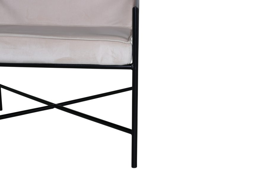 VENTURE DESIGN Rakel lnestol - beige fljl og sort stl