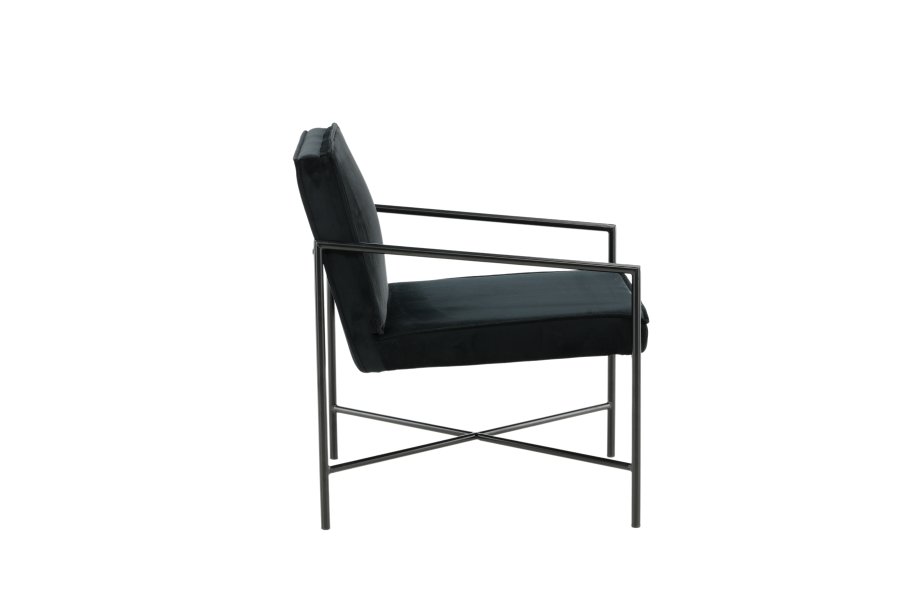 VENTURE DESIGN Rakel lnestol - sort fljl og sort stl