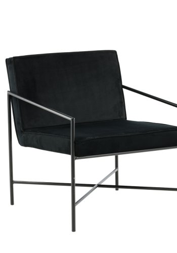 VENTURE DESIGN Rakel lnestol - sort fljl og sort stl