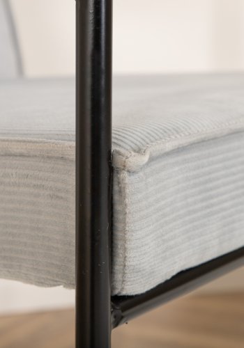 VENTURE DESIGN Rakel lnestol - gr fljl og sort stl