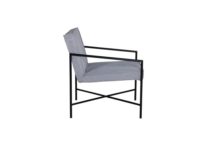 VENTURE DESIGN Rakel lnestol - gr fljl og sort stl