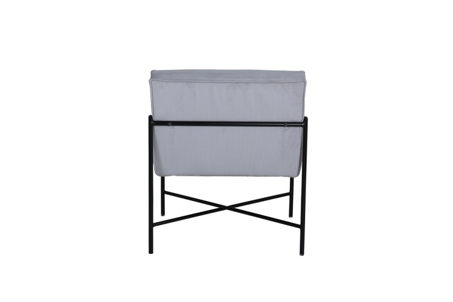 VENTURE DESIGN Rakel lnestol - gr fljl og sort stl