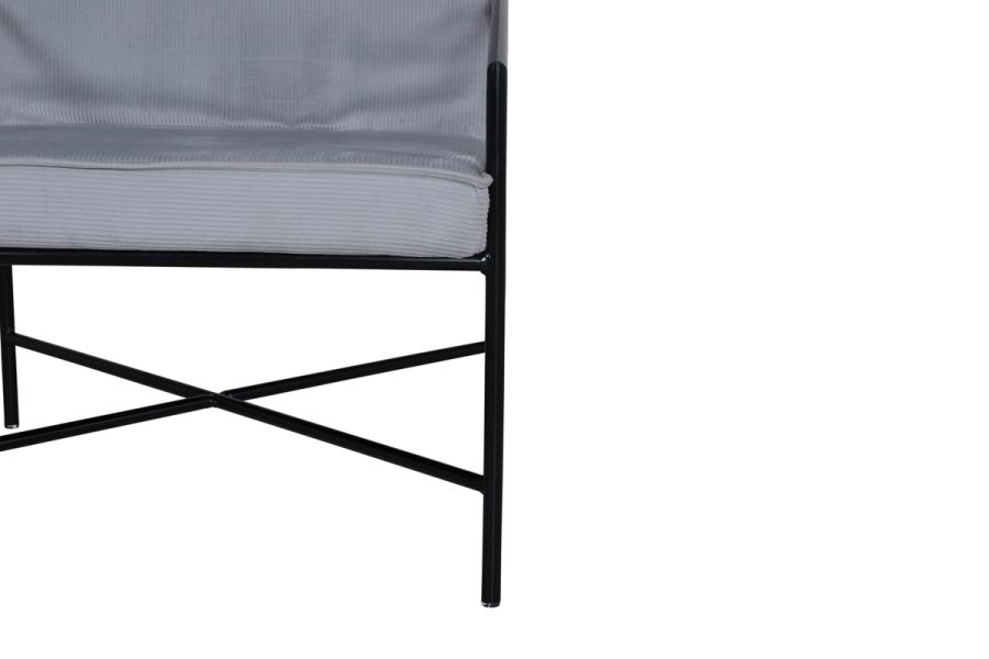 VENTURE DESIGN Rakel lnestol - gr fljl og sort stl