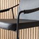 VENTURE DESIGN Tvist spisebordsstol, m. armln - sort PU/polyester og sort stl