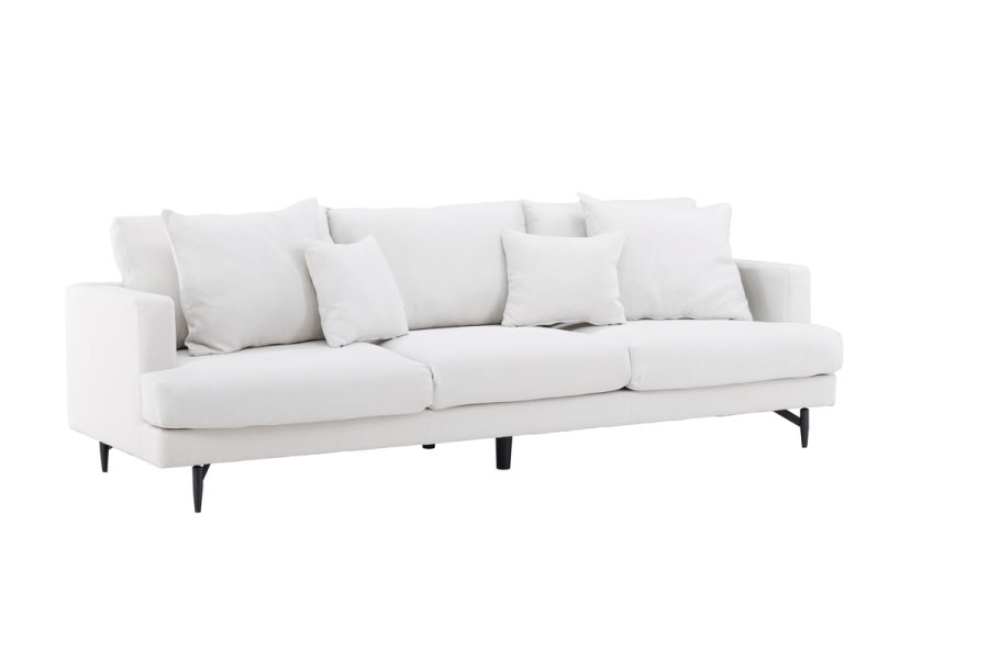 VENTURE DESIGN Sofia 3 pers. sofa - beige polyester og sort stl