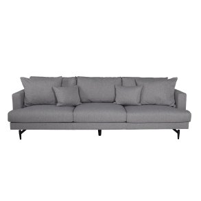 VENTURE DESIGN Sofia 3 pers. sofa - gr polyester og sort stl
