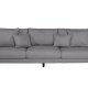 VENTURE DESIGN Sofia 3 pers. sofa - gr polyester og sort stl