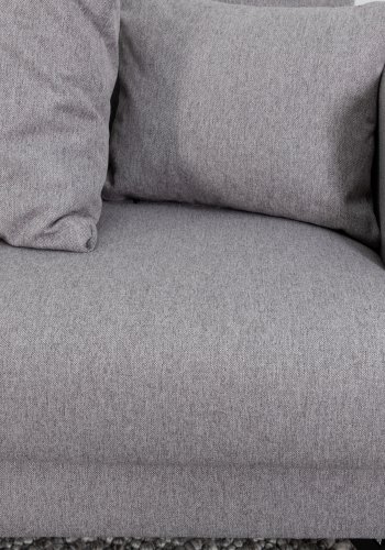 VENTURE DESIGN Sofia 3 pers. sofa - gr polyester og sort stl