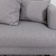 VENTURE DESIGN Sofia 3 pers. sofa - gr polyester og sort stl