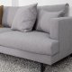 VENTURE DESIGN Sofia 3 pers. sofa - gr polyester og sort stl