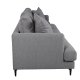 VENTURE DESIGN Sofia 3 pers. sofa - gr polyester og sort stl
