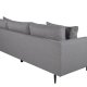 VENTURE DESIGN Sofia 3 pers. sofa - gr polyester og sort stl