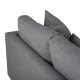 VENTURE DESIGN Sofia 3 pers. sofa - gr polyester og sort stl