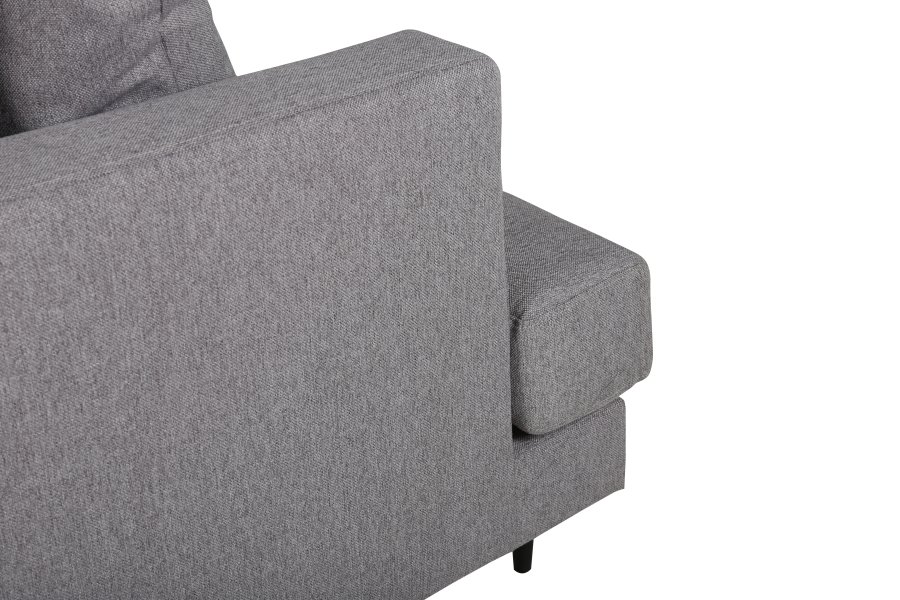 VENTURE DESIGN Sofia 3 pers. sofa - gr polyester og sort stl