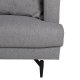 VENTURE DESIGN Sofia 3 pers. sofa - gr polyester og sort stl