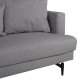 VENTURE DESIGN Sofia 3 pers. sofa - gr polyester og sort stl