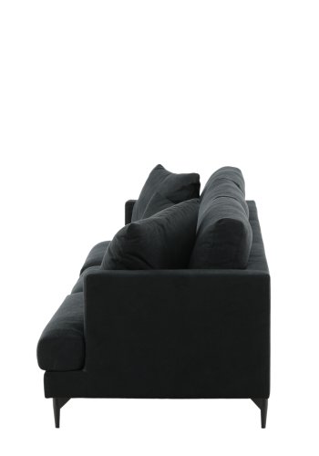 VENTURE DESIGN Sofia 3 pers. sofa - sort polyester og sort stl