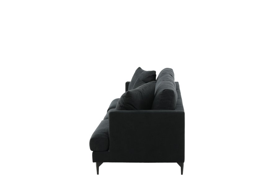 VENTURE DESIGN Sofia 3 pers. sofa - sort polyester og sort stl