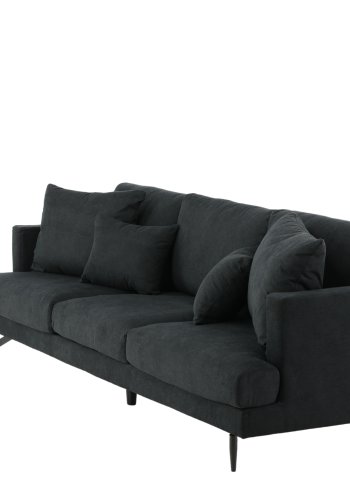 VENTURE DESIGN Sofia 3 pers. sofa - sort polyester og sort stl