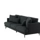 VENTURE DESIGN Sofia 3 pers. sofa - sort polyester og sort stl